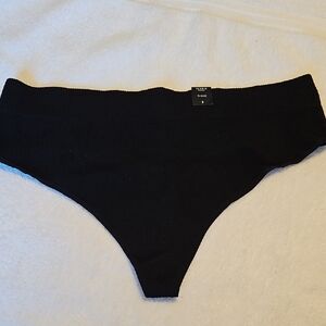torrid Black Ribbed Thong
